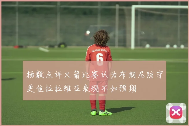杨毅点评火箭比赛认为布朗尼防守更佳拉拉维亚表现不如预期
